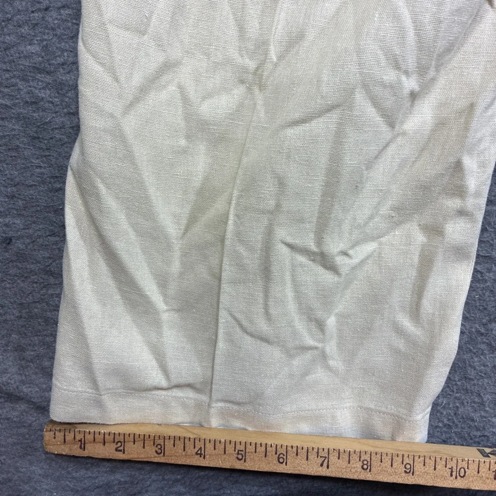 Martinez Montiel Linen Blend Pants Mens 42x31 Tan Relaxed Fit Summer Beach